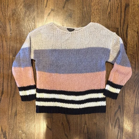 Lucky Brand Women's Striped Colorblock Sweater - Pink, Blue, White, and Black - Picture 3 of 6